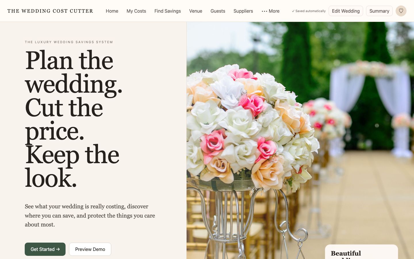 The Wedding Cost Cutter